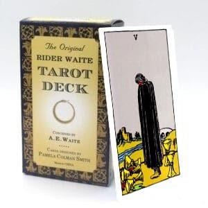 Five of Cups meaning for both upright and reversed positions.