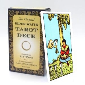 The Four of Cups meaning for upright and reversed positions using the Rider-Waite tarot deck.