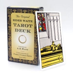 The Four of Swords meaning for upright and reversed positions using the Rider-Waite tarot deck.