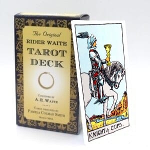 The Knight of Cups meaning for upright and reversed positions using the Rider-Waite tarot deck.
