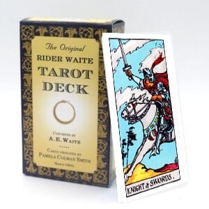 The Knight of Swords meaning for upright and reversed positions using the Rider-Waite tarot deck.