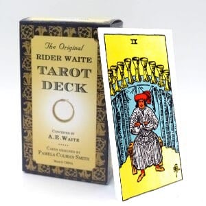 Nine of Cups meaning for upright and reversed positions using the Rider-Waite tarot deck.