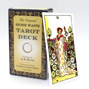 Nine of Pentacles meaning for upright and reversed positions using the Rider-Waite tarot deck.