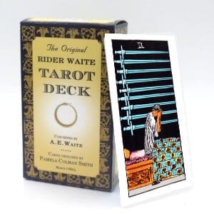 Nine of Swords meaning for upright and reversed positions using the Rider-Waite tarot deck.