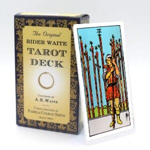 Nine of Wands meaning for upright and reversed positions using the Rider-Waite tarot deck.