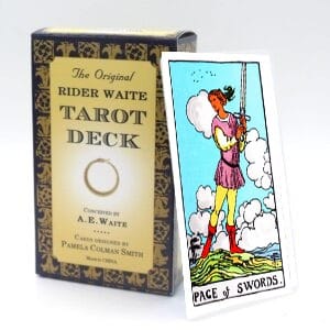Page of Swords meaning for upright and reversed positions using the Rider-Waite tarot deck.