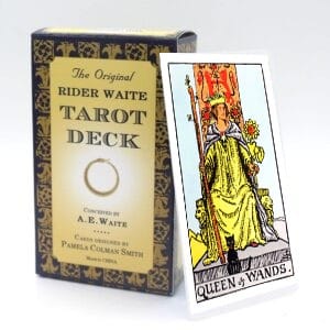 Queen of Wands meaning for upright and reversed positions using the Rider-Waite tarot deck.