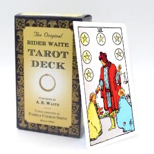 Six of Pentacles meaning for upright and reversed positions using the Rider-Waite tarot deck.