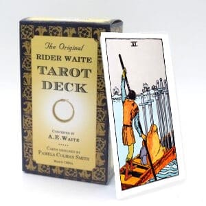 Six of Swords meaning for upright and reversed positions using the Rider-Waite tarot deck.