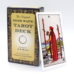 Two of Wands meaning for upright and reversed positions using the Rider-Waite tarot deck.